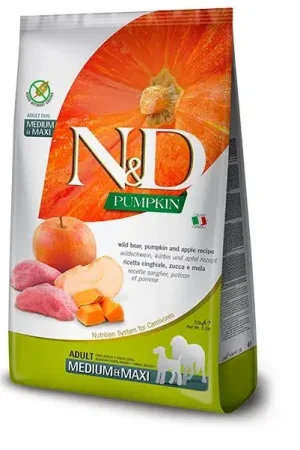 Shop Nu N&D Pumpkin Wild Boar Adult Medium/Maxi 12 kg